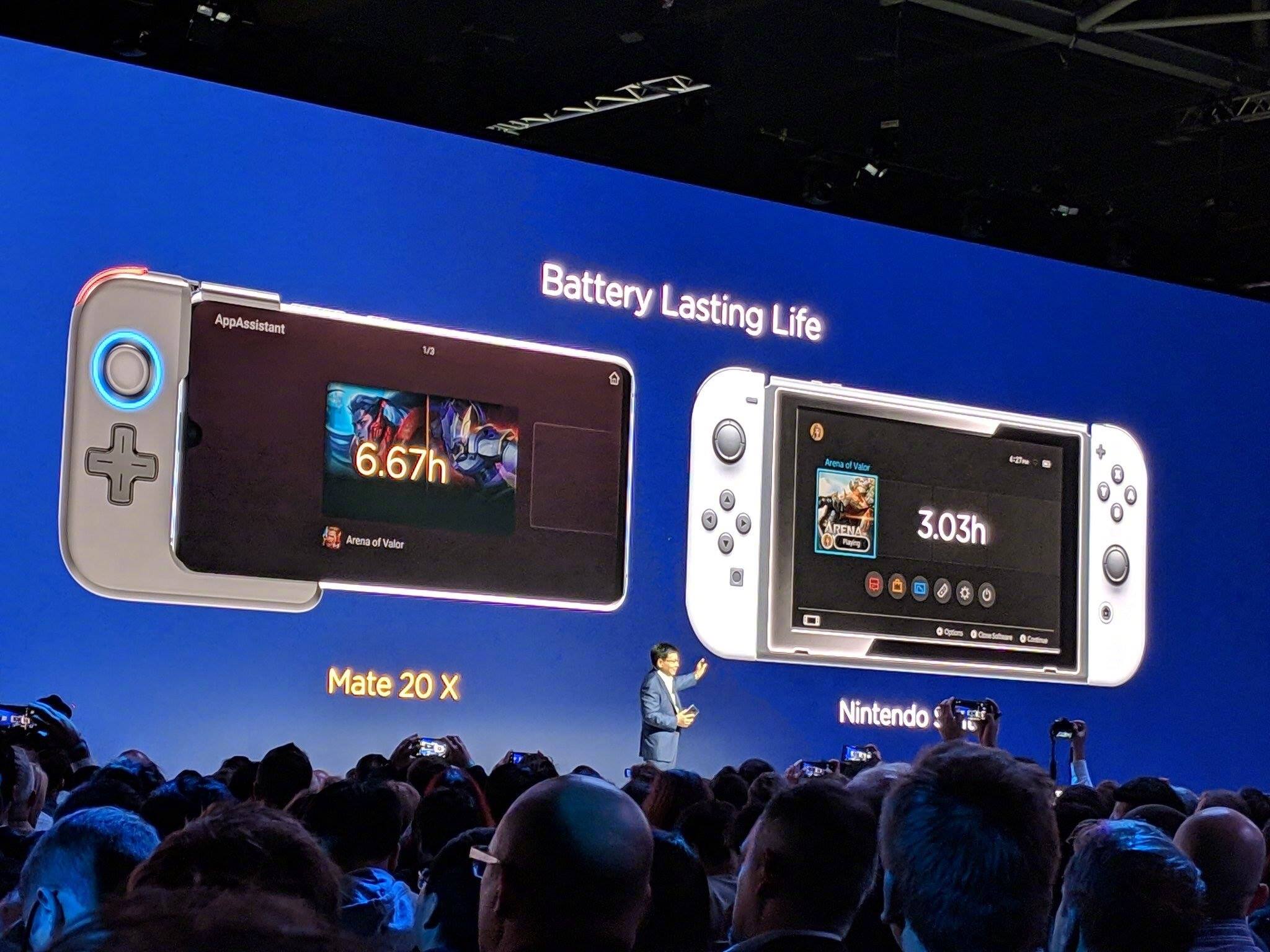 Huawei Mate 20 X et Nintendo Switch