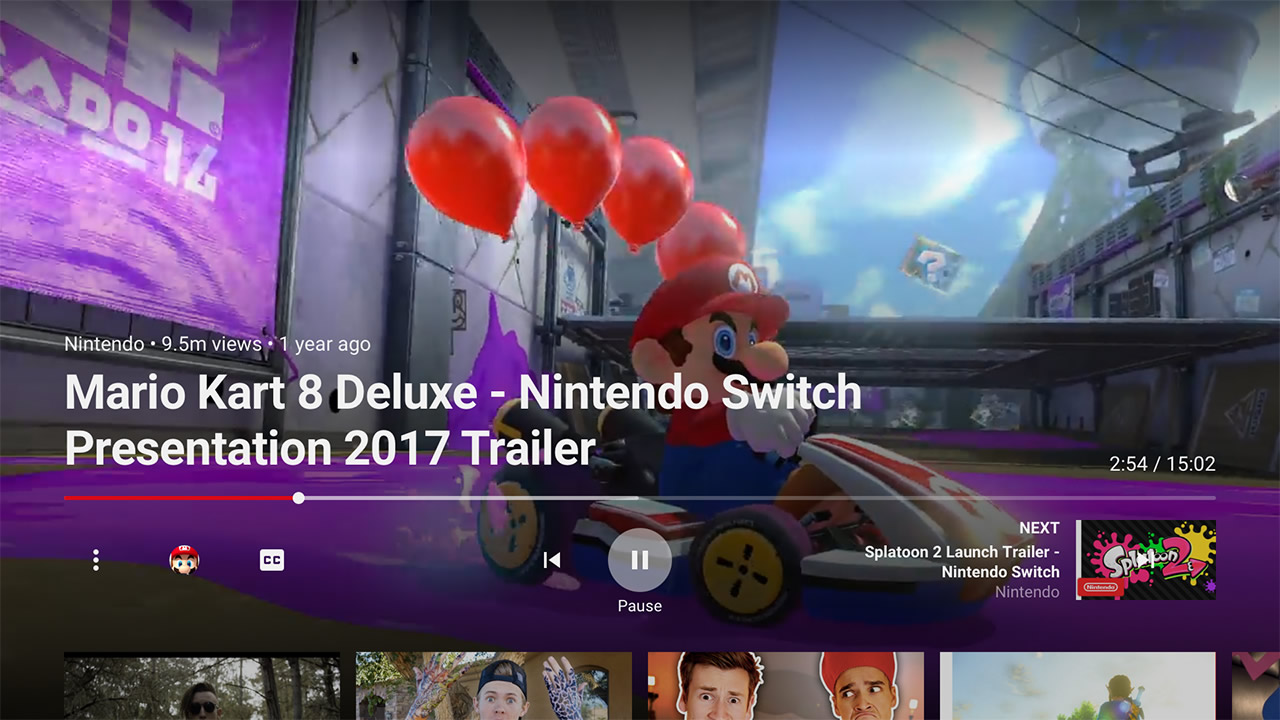 YouTube sur Nintendo Switch