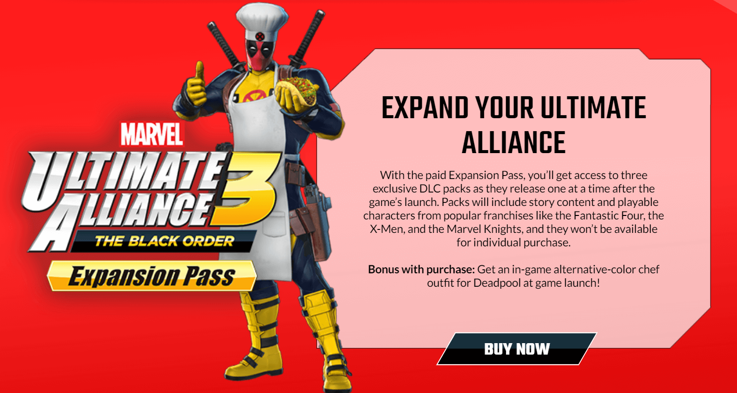 marvel ultimate alliance 3 dlc