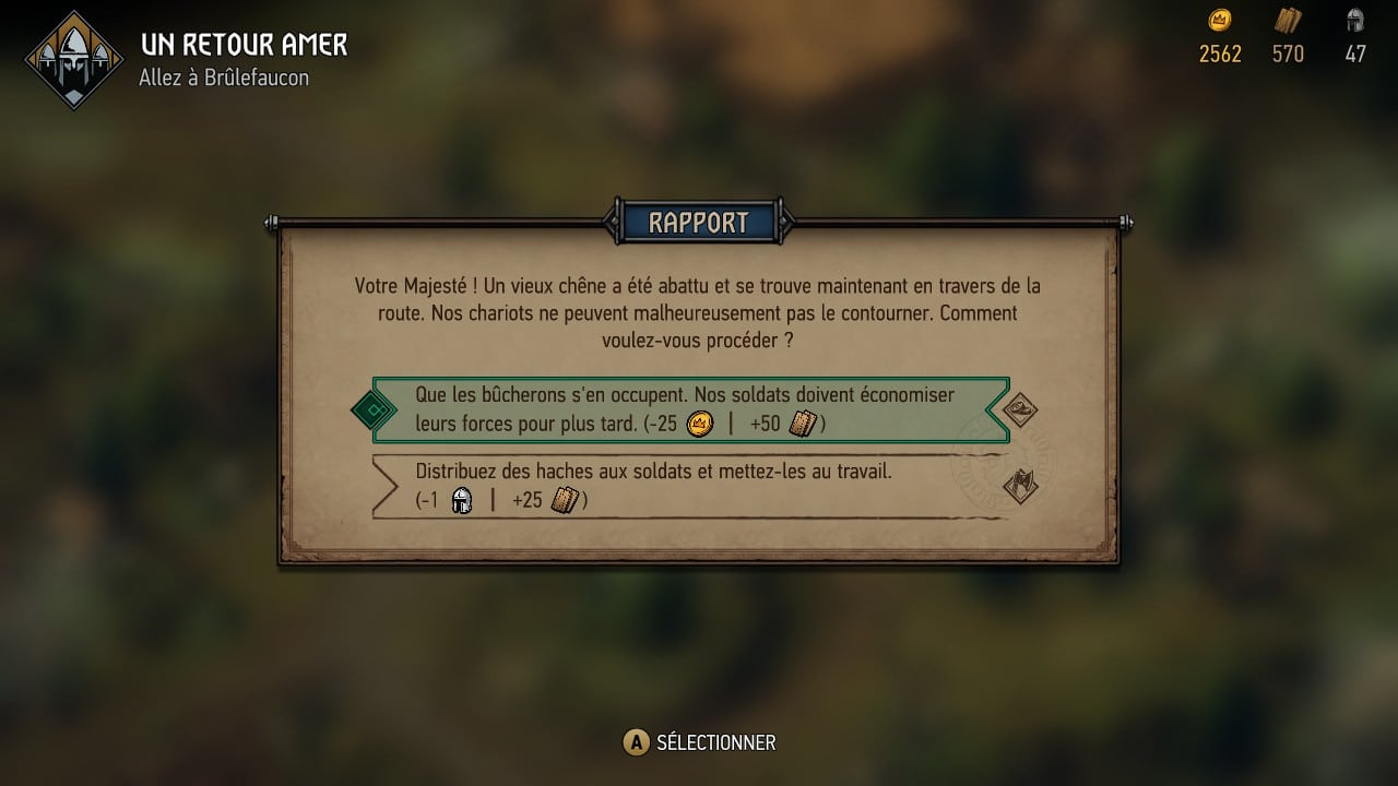 Thronebreaker The Witcher Tales choix