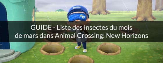 insectes mars animal crossing new horizons nintendo switch