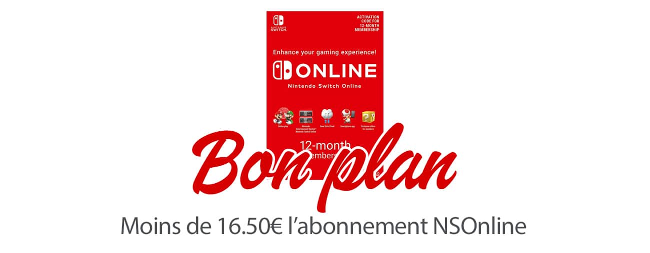 BON PLAN – L'abonnement Nintendo Switch Online à moins de 17,30€