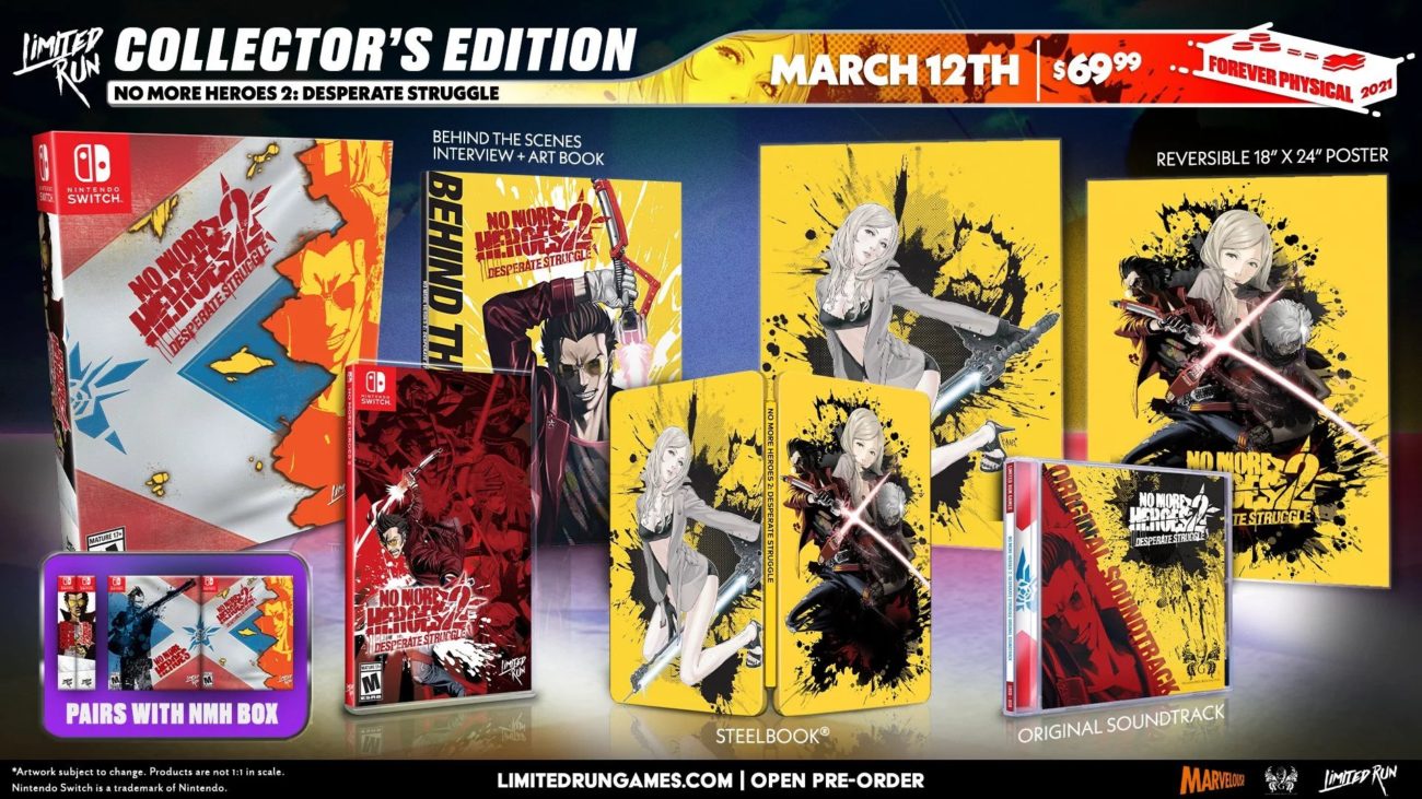 no more heroes 1 et 2 physique collector switch 2