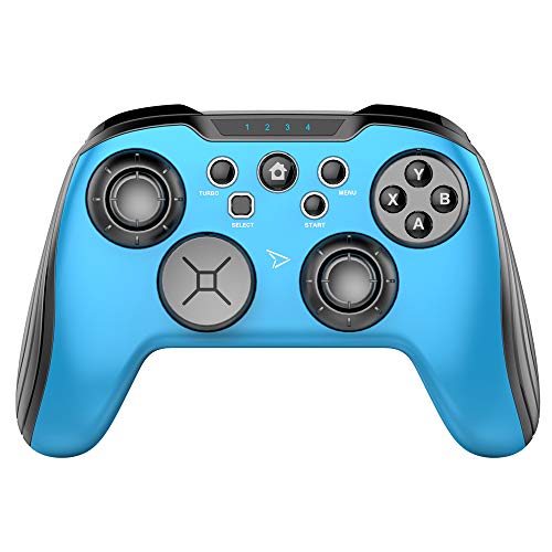 Steelplay - Manette de jeu Bluetooth pour Switch / Switch Lite, manette sans fil pour Nintendo Switch / Fonction Turbo et gyroscopique / Coque modulable et interchangeable: Rouge & Bleu