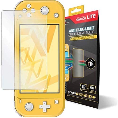 Steelplay - Protection d'écran en verre trempé 9H, ultra-résistant, anti-lumière bleue compatible avec Nintendo Switch Lite