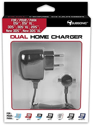 Subsonic - Home charger - Double chargeur secteur pour recharger 2 consoles en même temps Nintendo New 3DS XL, New 2DS XL, New 3DS, 2DS, 3DS XL, 3DS et DSI