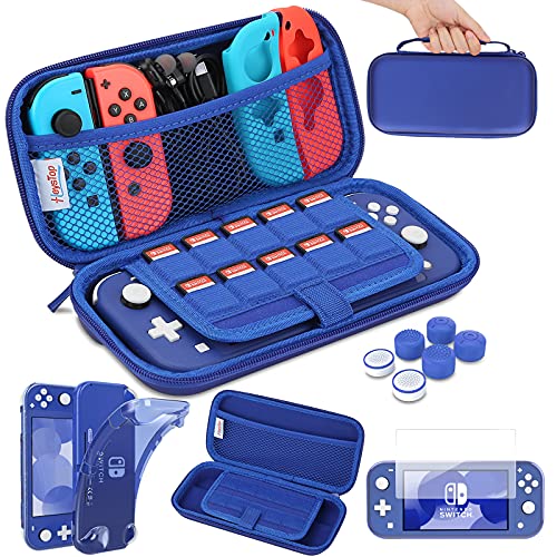 HEYSTOP Étui pour Nintendo Switch Lite, Accessoires avec 10 Boîtes de Jeu, Étui de Rangement Rigide à Fermeture à Glissière avec Un Matériau Durable