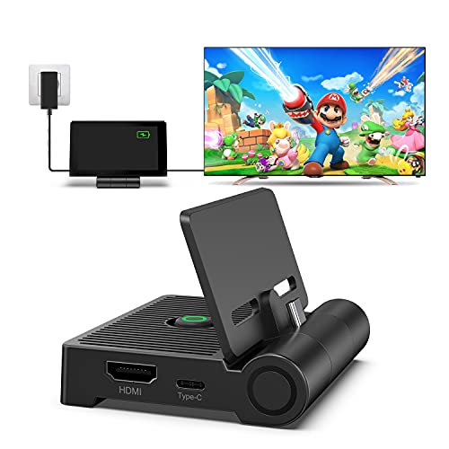 Switch Dock pour Switch/Switch OLED, innoAura Station d'accueil TV Foldable Switch, Station de Chargement Portable avec Port HDMI, Port d'entrée USB C et Port USB 3.0, Remplacement pour Switch Dock