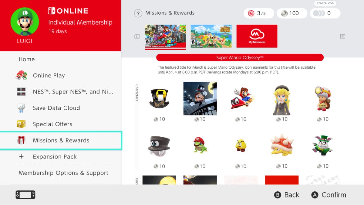 Des "missions et récompenses" ajoutées au Nintendo Switch Online