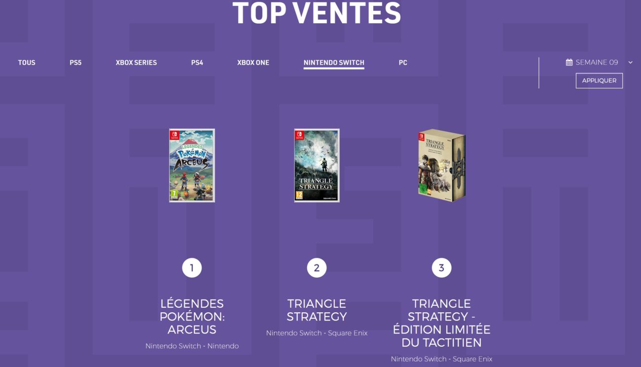 ventes de jeux en France