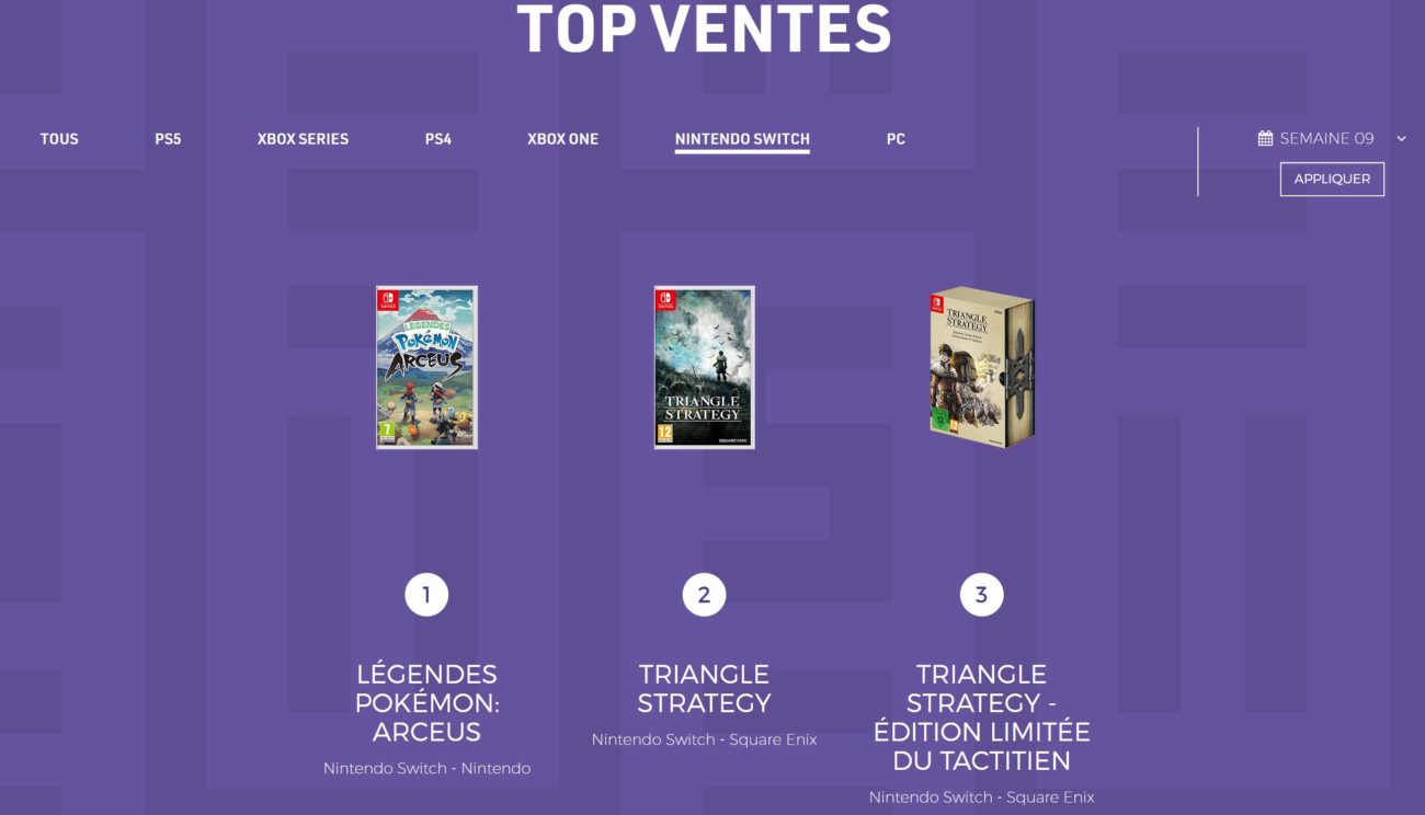 ventes de jeux en France