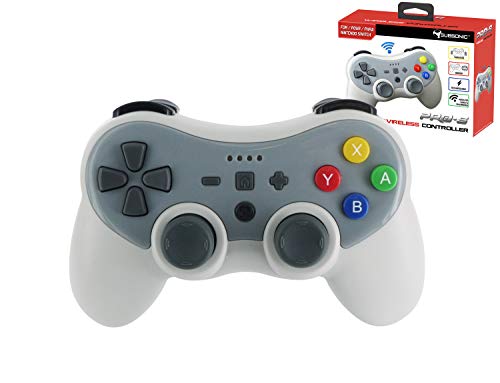 Subsonic - Manette PRO-S bluetooth sans fil avec vibrations et gyroscope - Accessoire pour console Nintendo Switch – Retro 90s Gris
