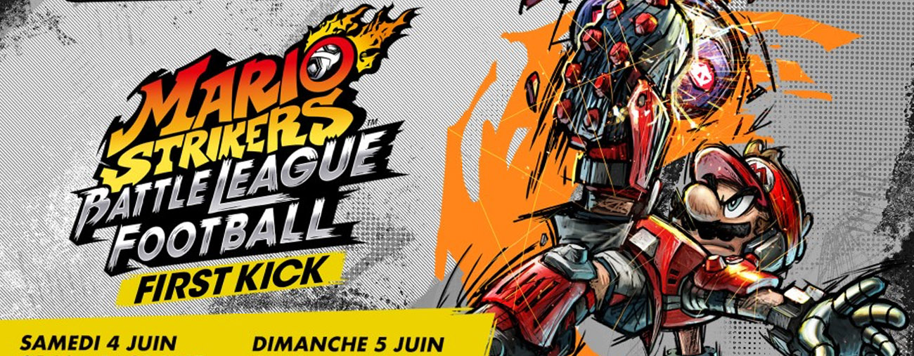 mario strikers battle league football first kick démo