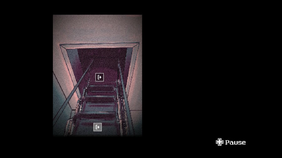 Capture d'écran du jeu Looking Up I See Only a Ceiling représentant une trappe allant au grenier