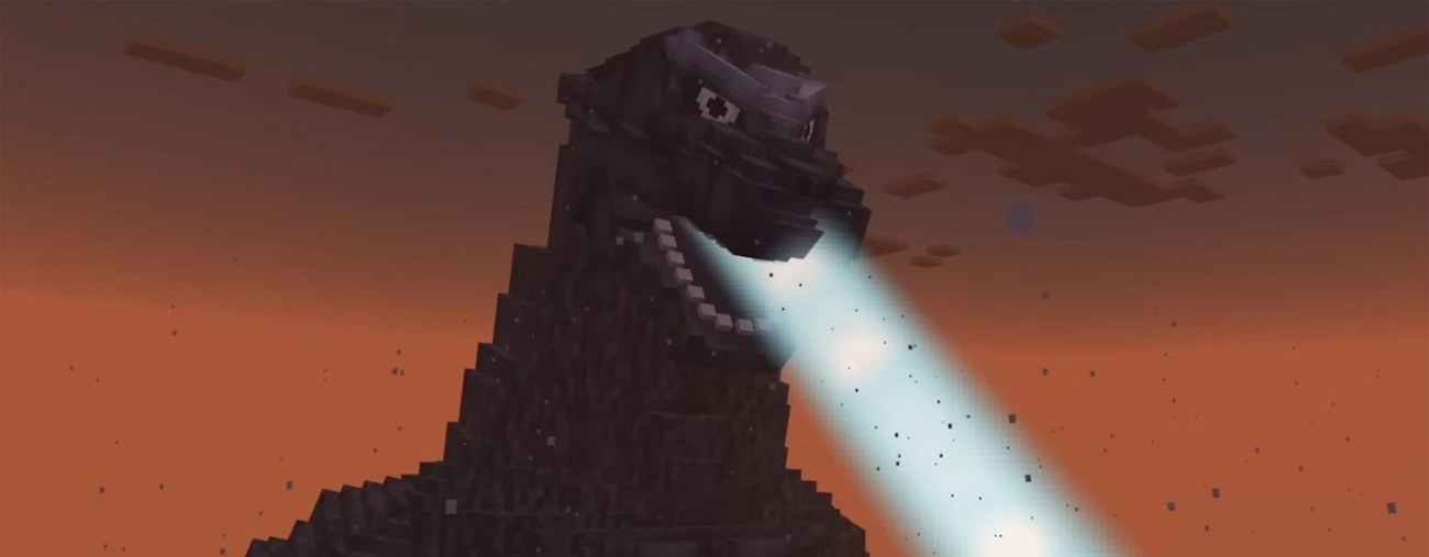 Godzilla sème la terreur dans Minecraft