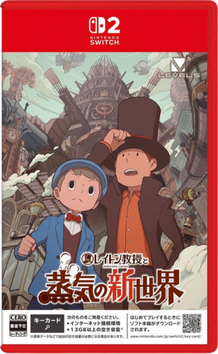 Professeur Layton et le Nouveau Monde à vapeur switch 2 boxart