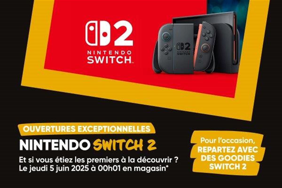 FNAC Nintendo Switch 2 minuit