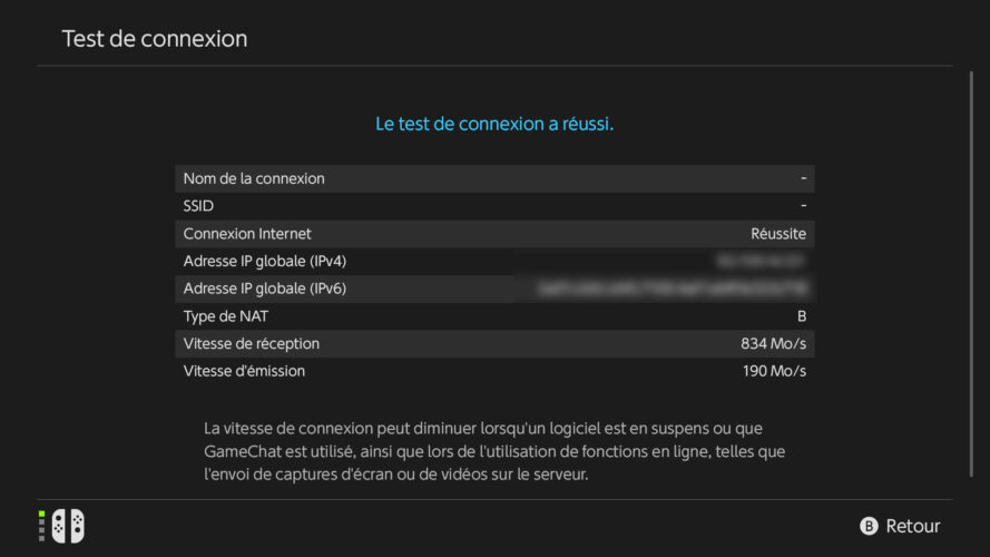 Test débit Nintendo Switch 2