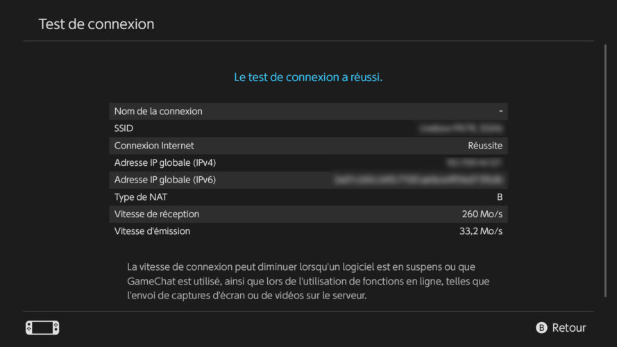 Test débit Nintendo Switch 2