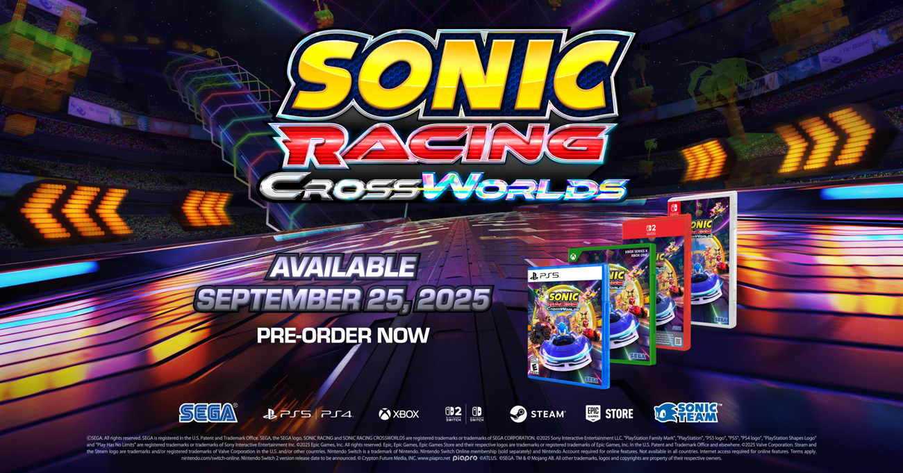 Sonic Racing: CrossWorlds sortira en septembre sur Switch et Switch 2