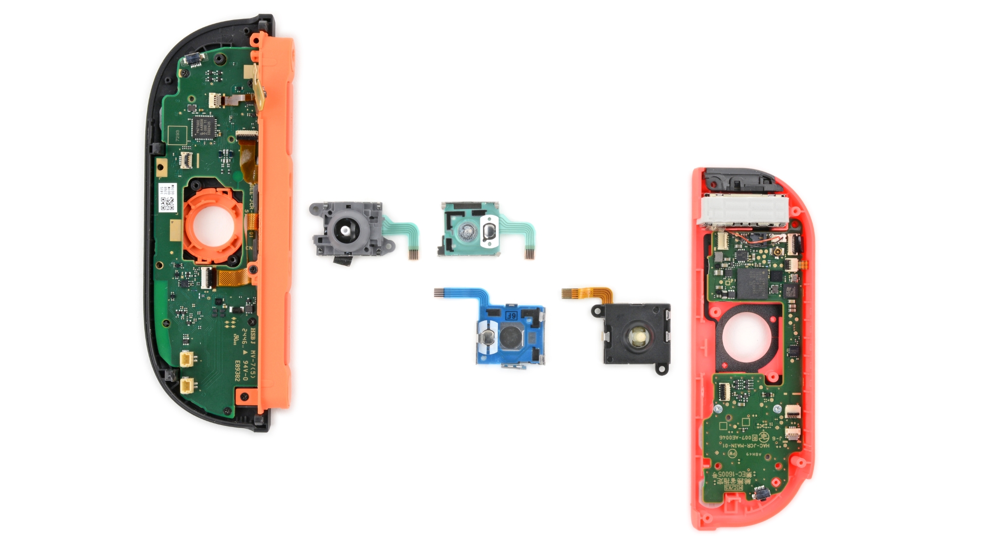 Joy-Con 2 et Joy-Con démontés