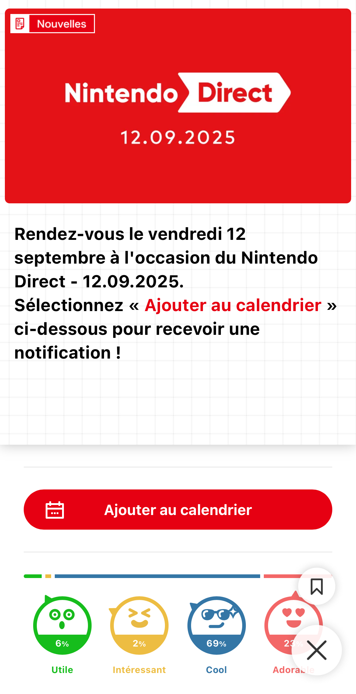Nintendo Direct septembre 2025
