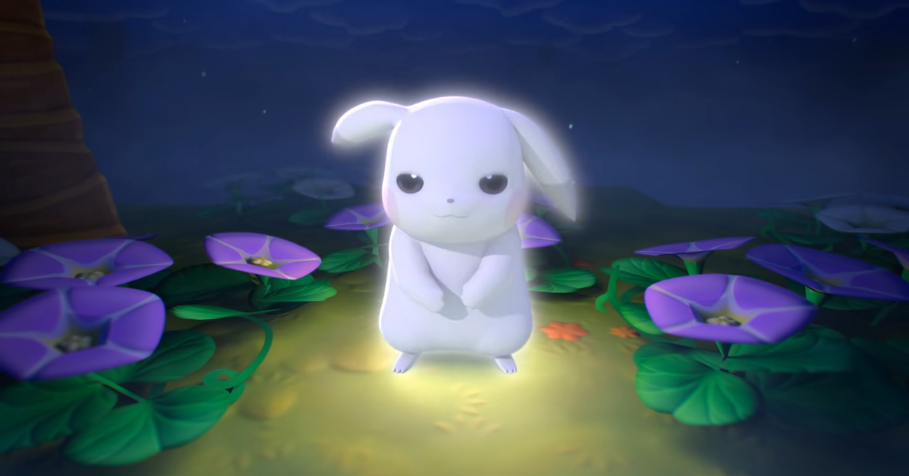 Résumé de la présentation de Pokémon Pokopia, avec un Pikachu mystérieux