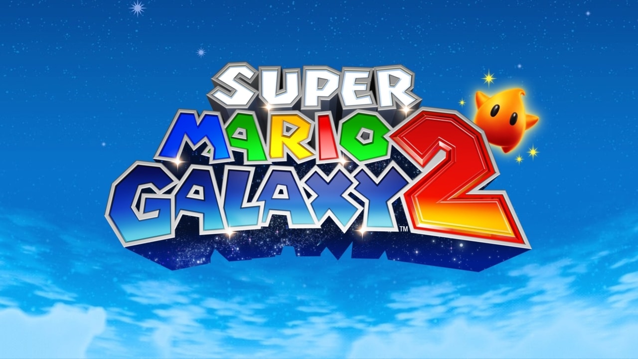 BAckground et logo Super mario Galaxy 2