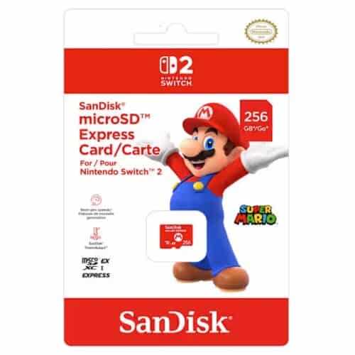 Bon plan Carte mémoire micro SD express 256 Go Switch 2 SANDISK au meilleur prix