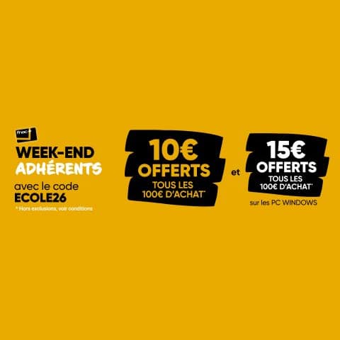 Bon plan FNAC Adhérents – 10€ offerts tous les 100€ d’achat