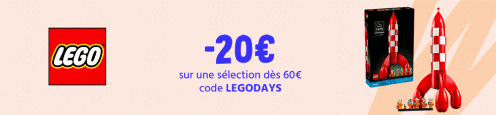 Bon plan 20€ dès 60€ d’achat sur une sélection de sets LEGO