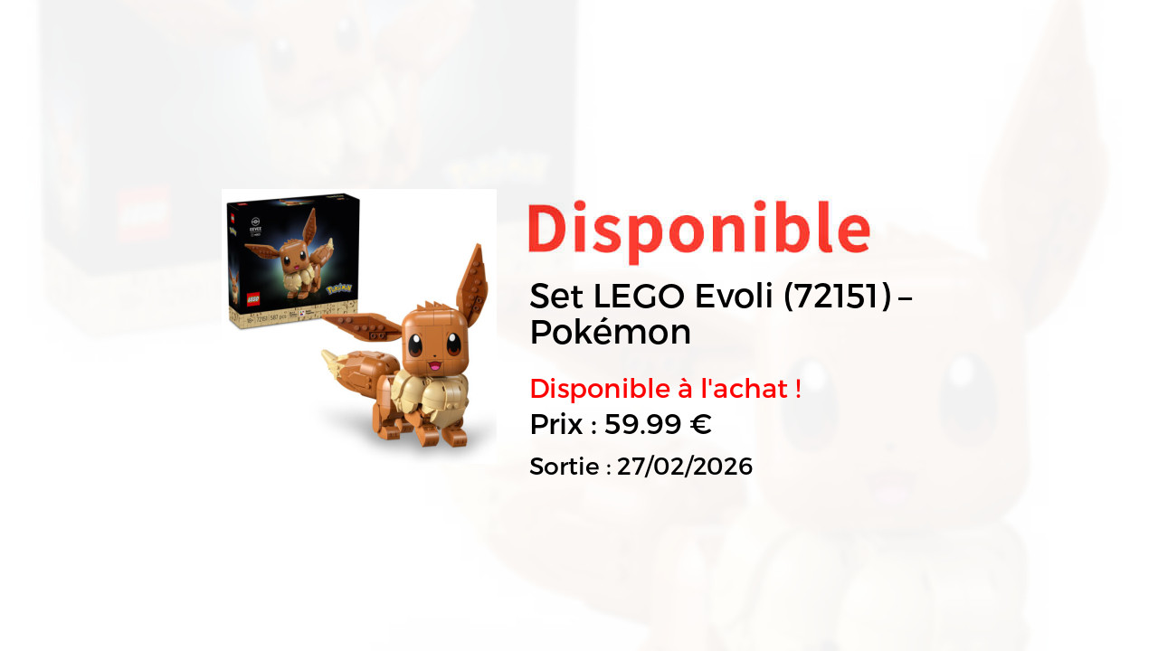 Set LEGO Evoli (72151) – Pokémon