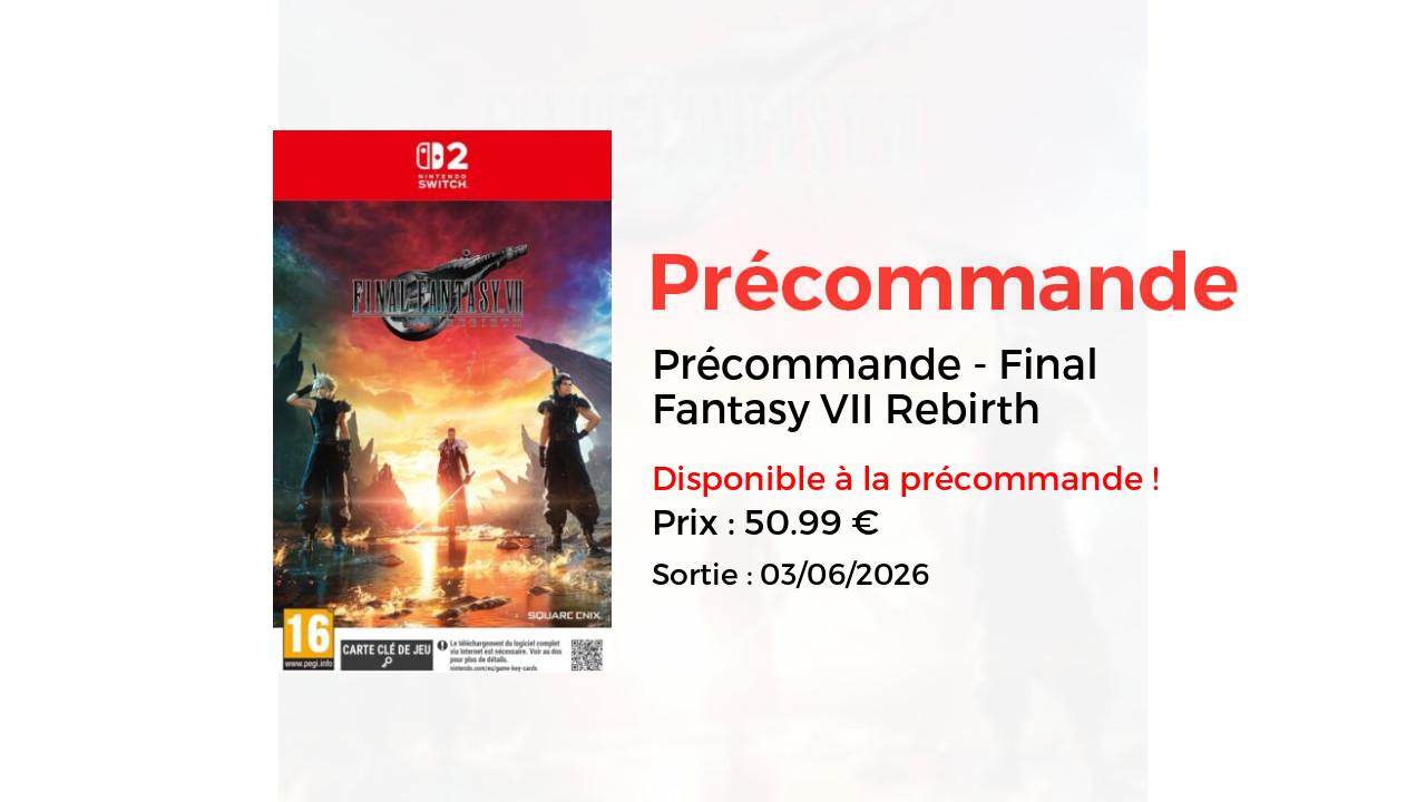 Final Fantasy VII Rebirth