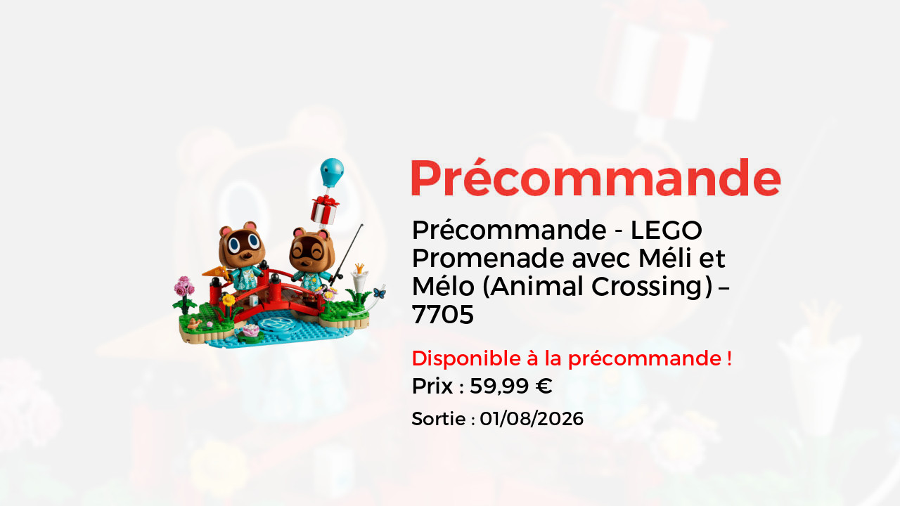 LEGO Promenade avec Méli et Mélo (Animal Crossing) – 7705