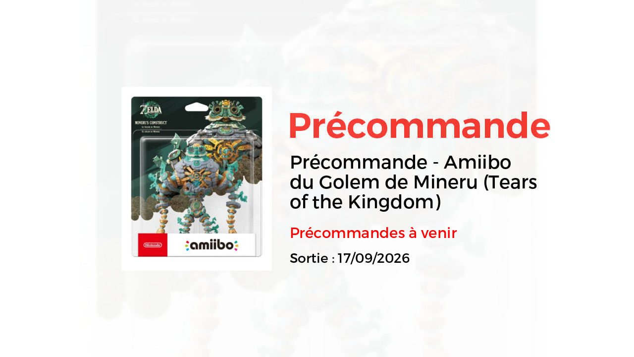 Amiibo du Golem de Mineru (Tears of the Kingdom)