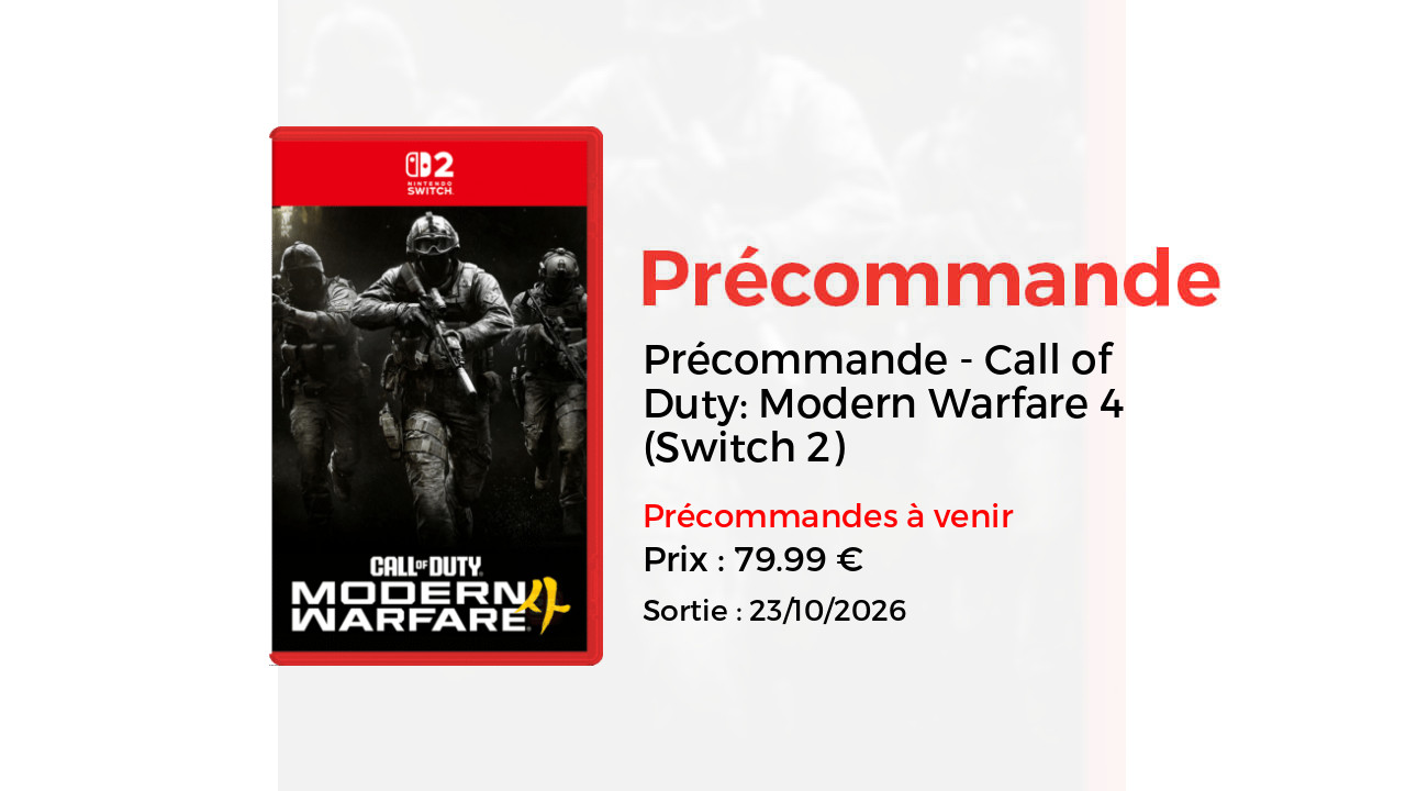 Call of Duty: Modern Warfare 4 (Switch 2)