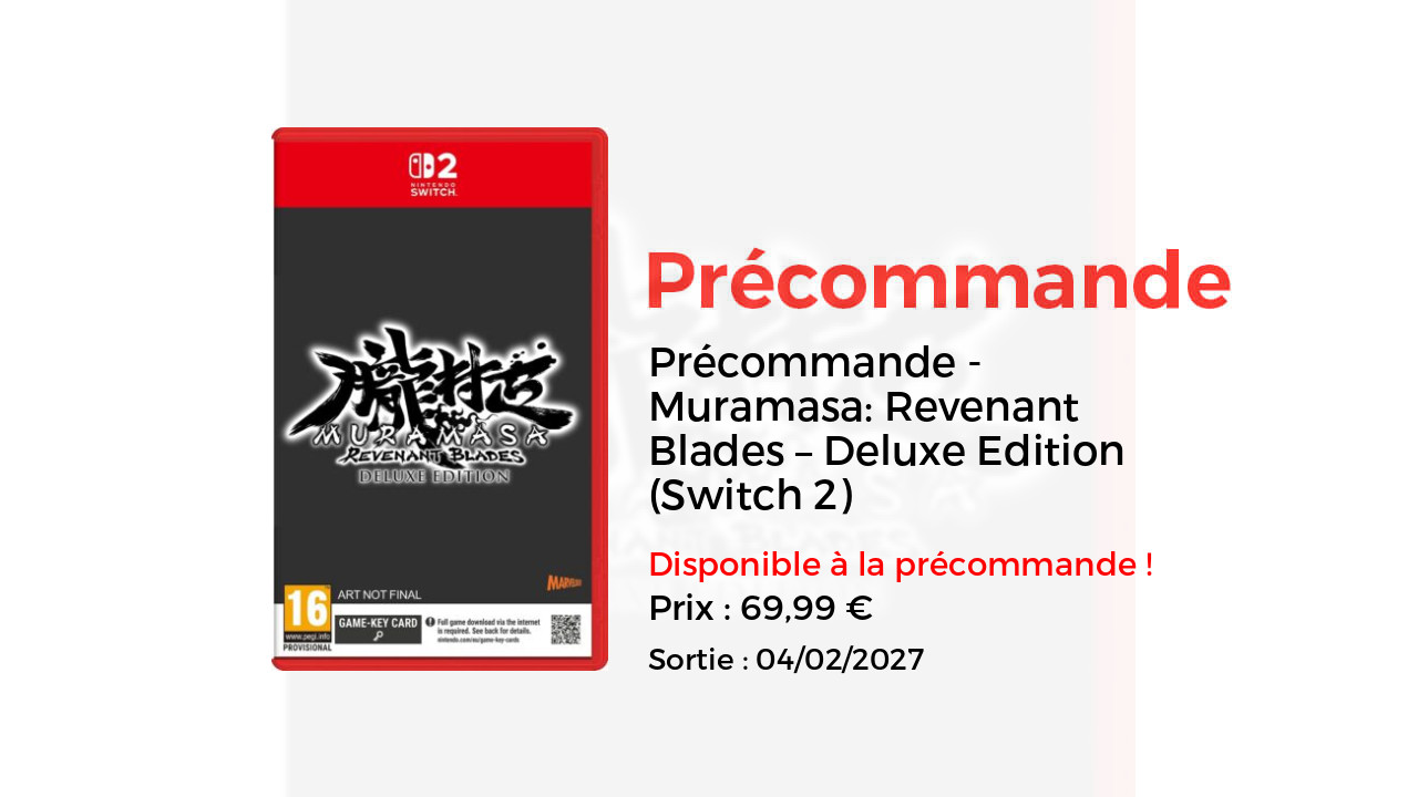 Muramasa: Revenant Blades – Deluxe Edition (Switch 2)